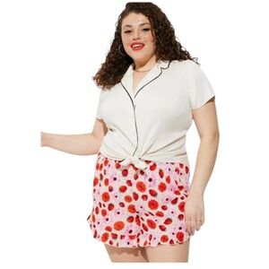 Torrid Retro Chic Women’s 3.5” Pull-On High-Rise Ruffle Hem Shorts Size 2X